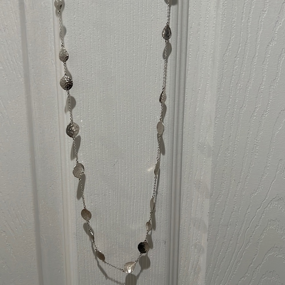 Brand new silver tone Melinda Maria necklace